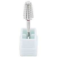 PANA Nail Carbide Volcano Bit - Two Way Rotate use for Both Left and Right Handed - Fast remove Acrylic or Hard Gel - 3/32 Shank - Manicure, Nail Art, Drill Machine (3x Coarse, Silver)