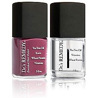 Dr.'s Remedy Enriched Nail Polish, Brave Berry With Base Coat Set 0.5 Fluid Oz Each