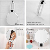 15x Magnifying Handheld Mirror,Travel Folding Hand Held Mirror,Double Sided Pedestal Makeup Mirror with 1/15x Magnification