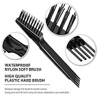 2 Pieces Hair Brush Cleaning Tool Comb Cleaning Brush Comb Cleaner Brush Hair Brush Cleaner Mini Hair Brush Remover for Removing Hair Dust Home and Salon Use (Plastic Handle Rake, Pink and Black)