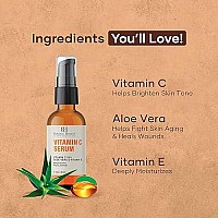 Botanic Hearth Vitamin C Serum for Face - Advanced Skin Care Formula with Vitamin E - Anti Aging Facial and Neck Serum, Reduces Appreance of Wrinkes, Acne, Under Eye Dark Circles & Dark Spot, 1 fl oz