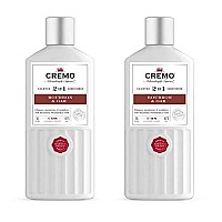 Cremo Barber Grade Bourbon & Oak 2-in-1 Shampoo & Conditioner, 16 Fl Oz (2-Pack)