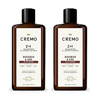 Cremo Barber Grade Bourbon & Oak 2-in-1 Shampoo & Conditioner, 16 Fl Oz (2-Pack)