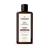 Cremo Barber Grade Bourbon & Oak 2-in-1 Shampoo & Conditioner, 16 Fl Oz (2-Pack)