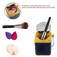 AUEAR, Makeup Brush Sponge Washing Machine Cleaner Device Plastic Automatic Cleaning (Black, Comes with Bucket)