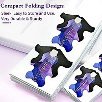 100pcs Extra Long Blue Purple Fish Patten Adhesive Stiletto Nail Forms Guide for UV Gel Acrylic Curve False Nail Tips Extension,Fish Pattern,HJ-NTF049