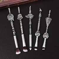 5Pcs Profession Star Makeup Brushes - Wars Professional Cosmetic Brushes Foundation Blending Blush Eye Shadows Face Powder Fan Brushes Kit for Fans