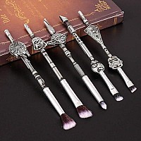 5Pcs Profession Star Makeup Brushes - Wars Professional Cosmetic Brushes Foundation Blending Blush Eye Shadows Face Powder Fan Brushes Kit for Fans