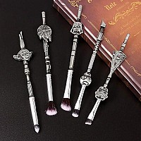 5Pcs Profession Star Makeup Brushes - Wars Professional Cosmetic Brushes Foundation Blending Blush Eye Shadows Face Powder Fan Brushes Kit for Fans