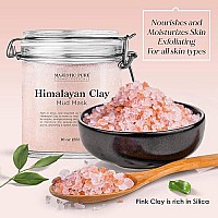 MAJESTIC PURE Himalayan Clay Mud Mask for Face and Body Exfoliating and Facial Acne Fighting Mask - Reduces Appearance of Pores, 10 oz