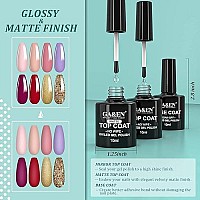 No Wipe Gel Matte Mirror Top Coat Base Coat LED Lamp Needed Quick Dry Long Lasting Gloss Clear Resin Polish Nail Art Glue For Home And Salon Use