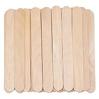 Hedume 600 Pack Large Wide Wax Sticks, Wood Wax Spatula Applicator, Body Hair Removal Craft Sticks Applicator Spatula