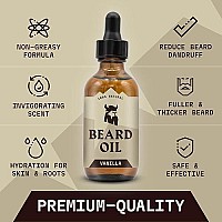 Striking Viking Vanilla Beard Oil (Large 2 oz.) - 100% Natural Beard Conditioner with Organic Argan and Jojoba Beard Oils with Vanilla Scent - Softens, Moisturizers, and Strengthens Beard Growth