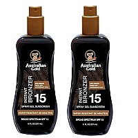 Australian Gold SPF 15 Spray Gel Bronzer, 16 Fl Oz, (Pack of 2)