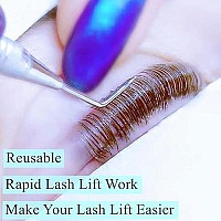 Metal Lash Lift Tool With Eyelash Mirror, Reusable Lash Lifting Tool Stick, Eyelash Separator With Length Marker Eyelash Perm Supplies Attaches & Combs Lash Fast