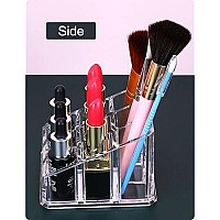 Mosiker Clear Acrylic Lipstick Organizer,Lip Gloss Holder,Cosmetic Display Case,Small Makeup Storage,9 Compartments