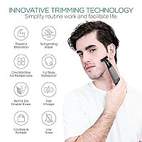 Voyor Beard Trimmer For Men Professional Hair Clippers With Adjustable Length Comb, Nose Face Body Hair All In 1 Mens Grooming Kit Cordless Electric Razor And Shaver Rechargeable WetDry Tx510