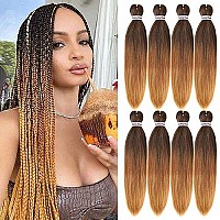 Pre-Stretched Braiding Hair 22 Inch 8Packs Hot Water Setting Synthetic Hair Crochet Braiding Hair Extension (1B3027)