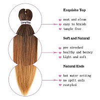 Pre-Stretched Braiding Hair 22 Inch 8Packs Hot Water Setting Synthetic Hair Crochet Braiding Hair Extension (1B3027)