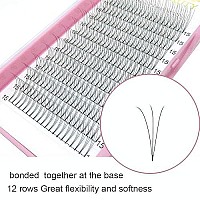 Premade Fans Eyelash Extensions 3D-D-007-11 Short Stem Premade Volume Eyelash Extensions 3D 5D 7D Volume Lash Extensions 9 To 20 Mm Pre Made Lash Fans C D Curl 07 10(3D-D-007,11Mm)