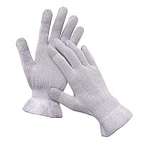 Mig4U Moisturizing Beauty Gloves Touchscreen Overnight Sleeping Glove For Women Dry Hands, Nighttime Lotion, Eczema, Spa, Cosmetic Treatment, Grey Purple 1 Pairs Size Lxl