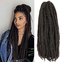 6 Packs Marley Hair 20 Inch Marley Twist Braiding Hair Crochet Braids Long Afro Kinky Synthetic Kanekalon Fiber Marley Hair For Twists Braiding Hair Extensions (20Inch, 4)