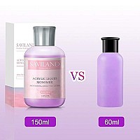 Saviland Monomer Acrylic Liquid - 5 Oz Professional Acrylic Nail Liquid Polymer High Capacity Acrylic Nail System For Acrylic Powder Fast Dry Flexible Non-Yellowing