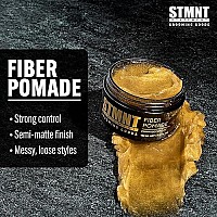 STMNT Grooming Goods Fiber Pomade, 3.38 oz | Semi-Matte Finish | Strong Control | Easy To Wash Out