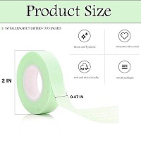 6 Rolls Eyelash Tape, Adhesive Fabric Eyelash Extension Tape, Breathable Micropore Fabric Tape For Eyelash Extension Supplies,9 M10 Yard Each Roll (Green)