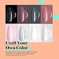 Beetles Dip Powder Nail Kit Starter - Nude Gray Pink 8 Colors Nail Dipping Powder Kit for French Nail, No LED Nail Lamp Needed Manicure Kit Nail Art DIY Home Decoration Gifts for Women