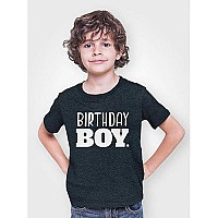 Birthday Boy Shirt Toddler Boys Outfit First Happy 2T 3T 4 Year Old 5 Kids 6Th (Charcoal Black, 4 Years)