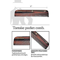 G.B.S Mens Handmade Comb Set with Pure Synthetic Hair Brush- DCT Dressing Comb, PCT Pocket Comb, MCT Mustache Comb, Military Style Hair Brush- Perfect for Beard, Mustache Best Grooming Kit for Mens