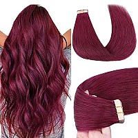 Goo Goo Tape In Hair Extensions 22 Inch Ombre Ash Brown To Platinum Blonde Remy Human Hair Extensions Straight 20Pcs 50G Balayage Natural Real Human Hair Extensions Straight