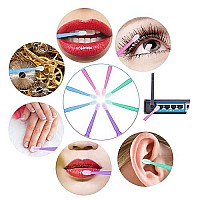 500 PCS Disposable Micro Applicator Brush, Gelme Nutri Micro swabs,Head Bendable Ultrafine Eyelash Extension Brushes for Makeup and Personal Care (Pink 2mm)