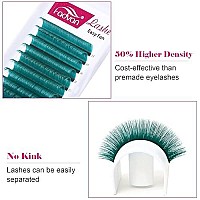 Volume Lash Extensions Thickness 007Mm D Curl 15-20Mm Green Volume Eyelash Extensions C D Curl Easy Fans 2D-20D Self Fanning Lashes By Fadvan (Green 007-D, 15-20Mm)