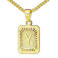 Jsjoy Gold Initial Necklace For Women Gold Pendant Initial Necklaces Monogram Letter Y Necklace Gold Boys Necklaces