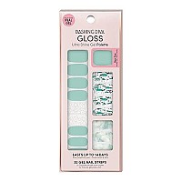 Dashing Diva Gloss Nail Strips - Desert Quartz Uv Free, Chip Resistant, Long Lasting Gel Nail Stickers Contains 32 Nail Wraps, 1 Prep Pad, 1 Nail File