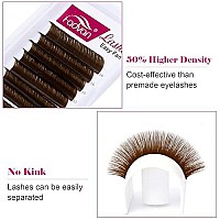 Volume Eyelash Extensions Brown Lash Extensions 007 Cd Curl 8-14Mm Mix Easy Fan Volume Lashes 3D-20D Lash Self Fanning Automatic Blooming Flower Eyelashes Extension By Fadvan (Brown 007-C, 8-14Mm)