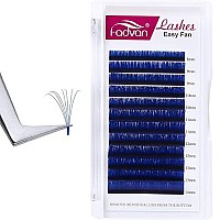 Volume Eyelash Extensions Blue Lash Extensions 007Mm Cd Curl 8-14Mm Mixed Tray Rapid Blooming Lashes Eyelash Extension Lashes Self Fanning 4D 8D 10D Automatic Blooming Flower (Blue 007-C, 8-14Mm)