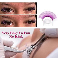 Purple Eyelash Extensions 007Mm Cd Curl Volume Lash Extensions 8-14Mm Self Fanning 3D 4D 6D 10D Rapid Automatic Blooming Flower Eyelashes Extension C Curl Used By Fadvan (Purple 007-C, 8-14Mm)