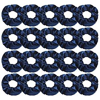 20Pcs Hair Scrunchies, Didder Velvet Elastics Scrunchy Hair Ties Dark Blue Soft Scrunchie Bobbles Ropes Scrunchie Solid Color Hair Bands For Women Girls Hair Accessories For Women