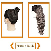 Kethbe 24 Inch Drawstring Ponytail Hair Extensions Long Wavy Synthetic Hairpieces Wrap Around Ponytail For Women (6-20)