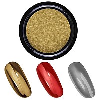 Duufin 22 Colors Nail Chrome Powder Metallic Nail Powder For Mirror Effect Nails Art Decoration With 22 Pcs Eyeshadow Sticks, 1Gjar