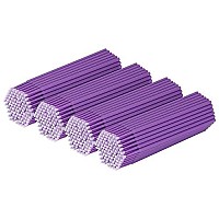 Tifanso 400Pcs Micro Brush, Micro Swabs For Eyelash Extension, Disposable Micro Applicator Brush Micro Eyelash Swabs Purple(Head Diameter: 20Mm)