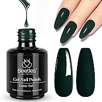 Beetles Gel Nail Polish, 15ML 0.51OZ Emma Emerald Green Color Soak Off Nail Lamp Gel Polish Nail Art Manicure Salon DIY Gel Nail Art Design Home