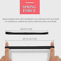 4 Pieces Thick Non-Slip Elastic Sport Headbands Hair Headbands For Women And Men (Black)