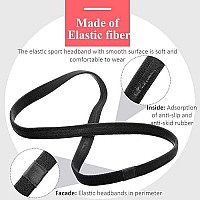 4 Pieces Thick Non-Slip Elastic Sport Headbands Hair Headbands For Women And Men (Black)