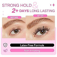 CALAILIS Lash Glue, Cluster Lash Glue for DIY Lash Extensions Super Strong Hold 48 Hours Long Lasting Lash Extension Glue for Lash Cluster Waterproof Non-Irritating Fast Drying Lash Glue