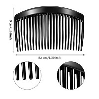 12 Pieces Plastic Side Hair Twist Comb French Twist Comb Hair Clips With Teeth For Fine Hair Accessories Women Girls, 4 Colors (23 Teeth)