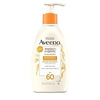 Aveeno Protect + Hydrate Moisturizing Body Sunscreen Lotion With Broad Spectrum Spf 60 & Prebiotic Oat, Weightless, Paraben-Free, Oil-Free & Oxybenzone-Free, Pump Bottle, 120 Ounces